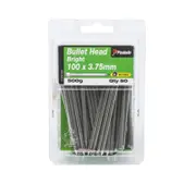 Paslode 100 x 3.75mm 500g Bright Steel Bullet Head Nails - 50 Pack