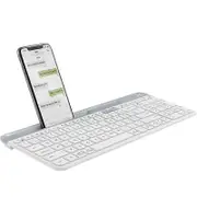 Logitech K580 Dual Modes Thin and Light Multi-device Wireless Keyboard with Phone Holder White