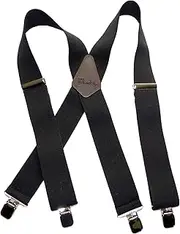 [Hold-Up Suspender Co.] Holdup Contractor Series 2" X-back Work Suspenders with Patented No-slip® Clips
