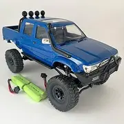 HLSFWDRIVE WPL C64-1 RC Crawler 4x4 RC Truck 1/16 Scale Remote Control Rock Crawler Off Road with Axle Mounted Servo 260 Motor Upgraded Chassis Fully Proportional 2 Batteries Hobby Toy for Adult
