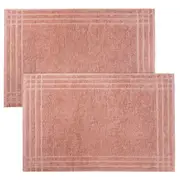 Eclat - 2 Piece Bath Mats Set (Dusty Pink)