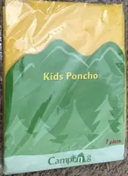 Yellow One-Size Kids Camping Unisex Poncho Rain Gear
