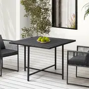 Livsip Outdoor Dining Set Table Furniture Patio Garden Setting Black/Brown