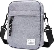 [Vaupan] Small Crossbody Bag Shoulder Bag For Men, Women Mini Messenger Bag Water Resistant Satchel Bag for School Work Travel Business (Grey)