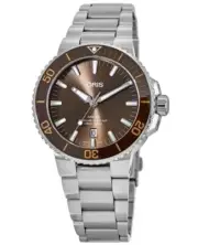 New Oris Aquis Date Automatic Brown Men's Watch 01 733 7730 4152-07 8 24 05PEB