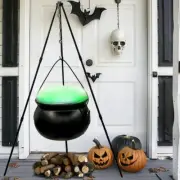 Halloween Decor Outdoor Large Witches Cauldron on Tripod with Lights Party Decor
