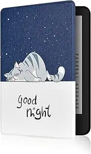 Case Cover Compatible with Kindle Paperwhite 6.8 (11th Generation 2021) Protective Case Shell with Hand Strap Auto Wake/Sleep (Cat)