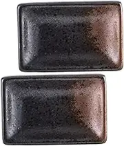 CATIEBYE 2pcs Japanese Style Condiment Dish Small Serving Plates Sauce Container for Snacks and Appetizers
