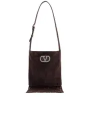 Valentino Garavani Medium Suede Fringe Crossbody Bag