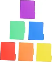 TEHAUX 6Pcs Colored Plastic File Folders Document Organizer for Office School Home Smooth Edges Lightweight for Test Paper Document Storage