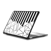 MacBook Air 13-inch (M1 / Intel) Impact Case Abstraction Stripes Black and White Macbook