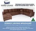 AUSTRALIAN MADE Washington 8 seater 4 pieces Modular Corner Suite Lounge