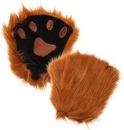 [DEARMAMY] Fingerless Gloves for Women Men Winter Warm Cat Claw Gloves Touchscreen