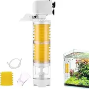 Fish Tank Vacuum Filter | Efficient Aquarium Filter with Sponge for Filtration & Oxygenation | Water Purifier for Aquariums | Quiet Internal Filter System for Clean & Healthy Fish Tank Environment