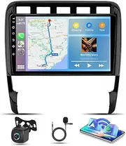 2G+32G 9Inch Android 13 Car Stereo for Porsche Cayenne 2002-2010 Car Stereo Radio Wireless Carplay Android Auto with Bluetooth Touch Screen GPS Navigation FM/AM/RDS Backup Camera