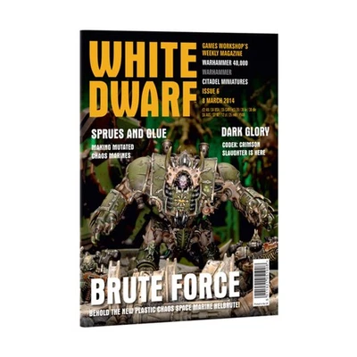 GW White Dwarf Weekly 2014 #6 "Dark Glory, Sprues & Glue, Brute Force" Mag New