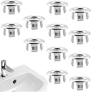 12PCS Sink Overflow Ring Sink Hole Round Overflow Trim Cover Drain Cap Fit for 22-24mm Overflow Hole Diameter Kitchen Bathroom Sink Accessories