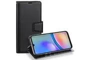 For Samsung Galaxy A05S Case, Hanman Wallet Leather Flip Magnetic Stand Case Cover (Black)