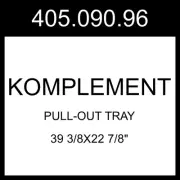 IKEA KOMPLEMENT Pull-out Tray Gray-beige 39 3/8x22 7/8" 405.090.96