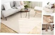 Ashler Faux Rabbit Fur Rug 5x7 ft Soft Fluffy Faux Fur Rug, 5 x 7 ft Beige