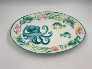 Melamine 12.5in Summer Octopus Oval Serving Platter BB01B43026
