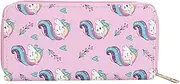 [AOKWAWALIY] Girls Unicorn Coin Wallet Women Hand Long Zip Purse Design for Women and Girls