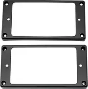 [Musiclily] Pro Plastic Curved Bottom Humbucker Mounting Pickup Rings Set for China Made Epiphone Guitar, Black (Set of 2)