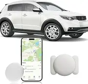 GPS Tracker for Vehicles,No Subscription Mini GPS Car Tracker,Anti-Theft Car Locator with Magnetic Case,Work with Apple Find My App(iOS Only) for Cars,Kids,Elderly,Pets,Keys,Luggage - White,1PCS