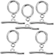 TOKIDNY Jewelry Making Supply 5 Sets Ot Buckle Connector Clasps Necklace Chain Connector for DIY