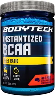 Bodytech BCAA (Branched Chain Amino Acid) Fruit Punch - Optimal 2:1:1 Ratio - Su