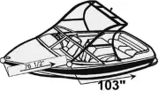 7.6oz BOAT COVER CENTURION CARBON PRO W/ TOWER 2012 2013