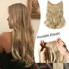 Black Brown Blonde Ombre One Piece Thick Hair Extension Hairpiece Synthetic Hair