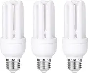 FanciBuy 3 Pack CFL Low Energy Light Bulbs, E27 Edison Screw Energy Saving Light Bulbs 11W, 660 Lumens, 6400K Daynight Bulb