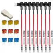 8pcs 12V 24V Micro 2 Circuit Fuse Tap Kit Automotive Flat Type Blade Fuse Holder