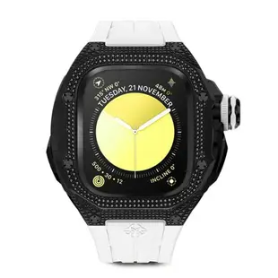 【Golden Concept】【結帳享優惠】 Apple Watch 49mm 錶殼 黑色錶框 白色橡膠錶帶 RSTMDIII49-BK-WH(30個工作天出貨)