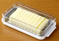 在飛比找露天拍賣優惠-14941A 日本製 起司奶油切割器 不銹鋼刀黃油盒收納盒 