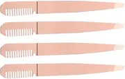 4Pcs Stainless Steel Eyebrow Tweezers with Comb Durable Brow Shaping Tools for Women Precision Eyelash Extension Tweezers for Easy Hair Removal and Grooming