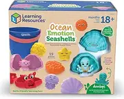 Learning Resources Ocean Emotions Seashells, Ocean Animals Figures, Seaside Game, Sand Toys, Sensory Toys, Sensory Bin, Toddler Outdoor, Preschool Classroom Must Haves, Montessori, Kids