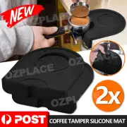 Silicone Gel Coffee Tamper Station Mat Anti-Slip Mat Barista Tool Tamp Pad Black