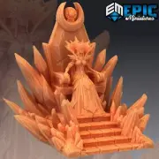 Snow Queen & Throne | DnD Miniatures | Tabletop Gaming Miniature | Fantasy-War
