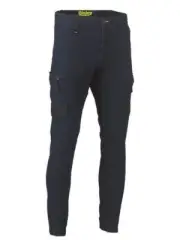 BISLEY FLX & MOVE Stretch Denim Cargo Cuffed Pants DENIM