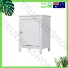 Hamptons Bedside Table White MDF 52cm High with Shelf and Spacious Top Surface