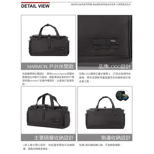 Samsonite RED 新秀麗 旅行袋/手提袋/行李袋 MARMION 輕量休閒背提兩用抗菌_黑/卡其