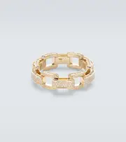 [Shay Jewelry] Shay Jewelry Deco Link 18kt gold ring with diamonds L gold