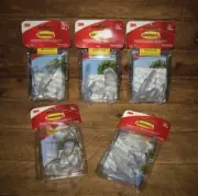 Lot 5 Pkg. Command 17091CLR-6ES 6 Piece Med Value Pack Utility Hooks Tot 25 Pc.