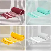 Turkish Towel Soft Deluxe Swimming Gym Cotton Beach Bath Towel Sheet 1/2/5PK
