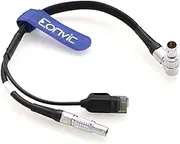 Eonvic Rotatable Right Angle 10 Pin to RJ45 and 2 Pin Male Ethernet Camera Control Cable for ARRI Alexa Mini LF XT SXT S35 Camera