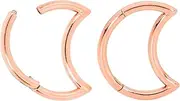 [365 Sleepers] Titanium Implant Grade 8mm 10mm Moon Hinged Segment Ring Helix Tragus Septum Clicker Nose Hoop Earring Body Piercing Jewellery
