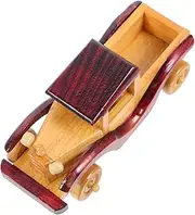 ULTECHNOVO Wooden Car Model Decor Vintage Wooden Car Ornament for Home Desktop Retro Wood Craft Unique Car Decoration Collectors Enthusiasts