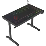 Eureka Ergonomic Explorer Edition Tempered Glass Gaming Desk with flowing colorful Lights /120cm(W)